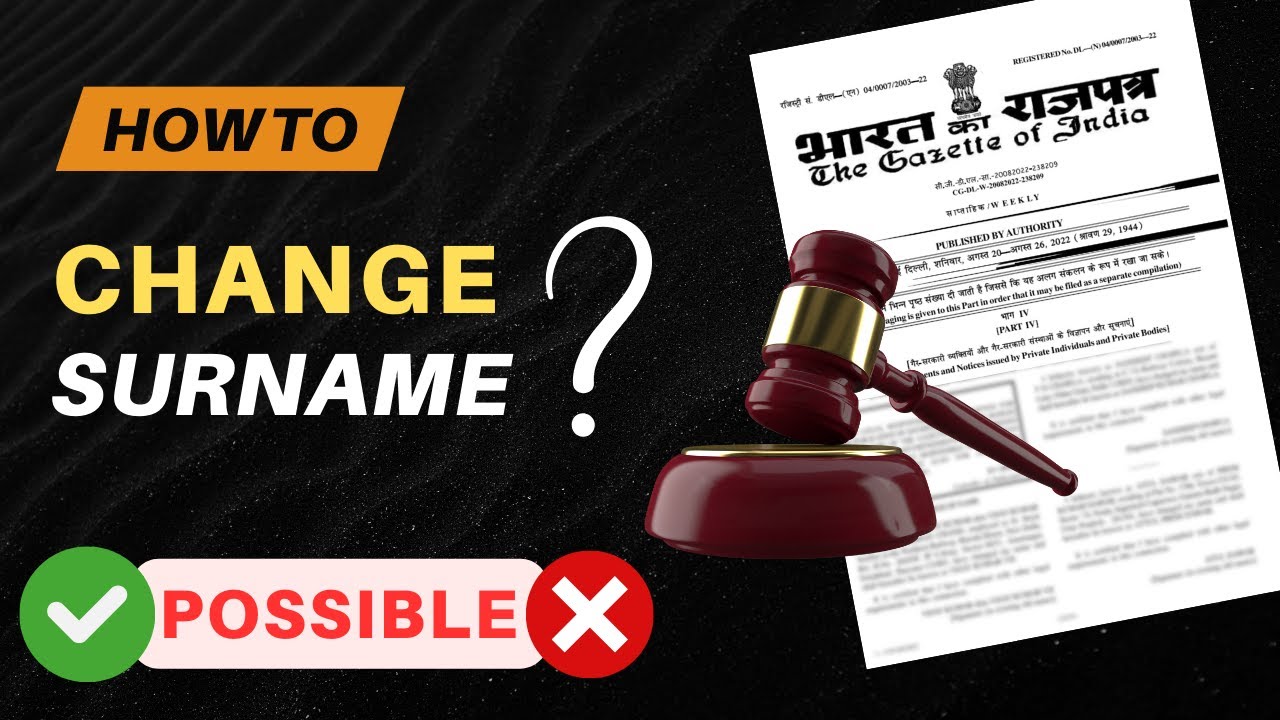 How To Change Surname In India Surname Change Process Surname How To Change Surname In India Surname Change Process Surname