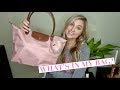 WHAT'S IN MY BAG? PINK LONGCHAMP LE PLIAGE TOTE & BACKPACK