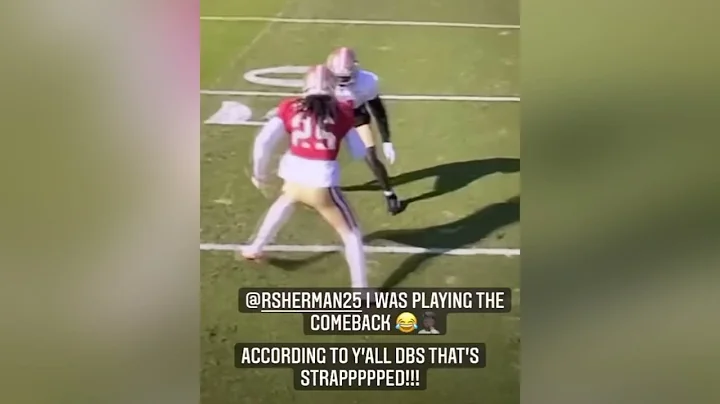 Former 49ers CB Richard Sherman playing WR against Brandon Aiyuk in practice 👀