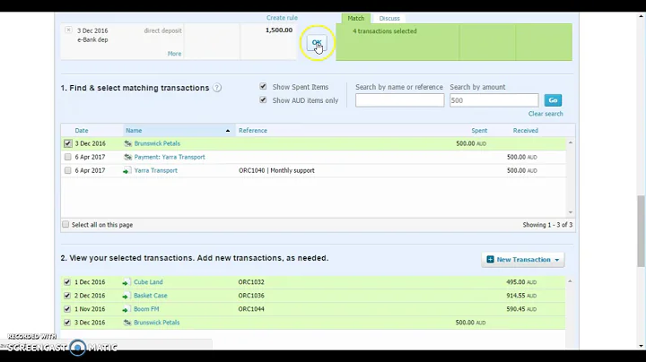 Xero: How to process merchant charge backs