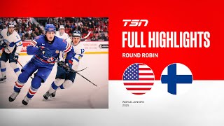 : 2025 World Junior Championship Highlights: United States vs. Finland