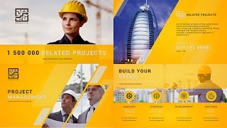 Construction Building Presentation | After Effects Template | Video Displays