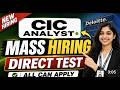 🔥 Deloitte CIC Analyst Hiring 2026 | Direct Test Process | Freshers Eligible | Apply Now