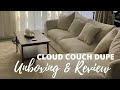 THE BEST CLOUD COUCH DUPE| VALYOU FURNITURE FEATHERS SECTIONAL UNBOXING & REVIEW