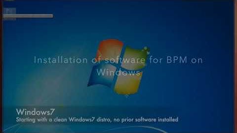 Tutorial for installing Software for BPM code on Windows7