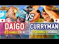 Sf6  daigo 3 ranked ken vs curryman 1 ranked honda  sf6 high level gameplay