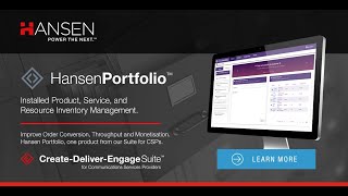 Hansen Portfolio | Unified Product Lifecycle Management for Telecoms & Energy