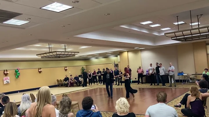 Jaimie Serna and Christy Kam hustle dance demo at ...