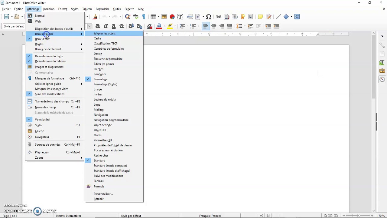 Etape 1 Créer un pdf interactif avec LibreOffice - YouTube