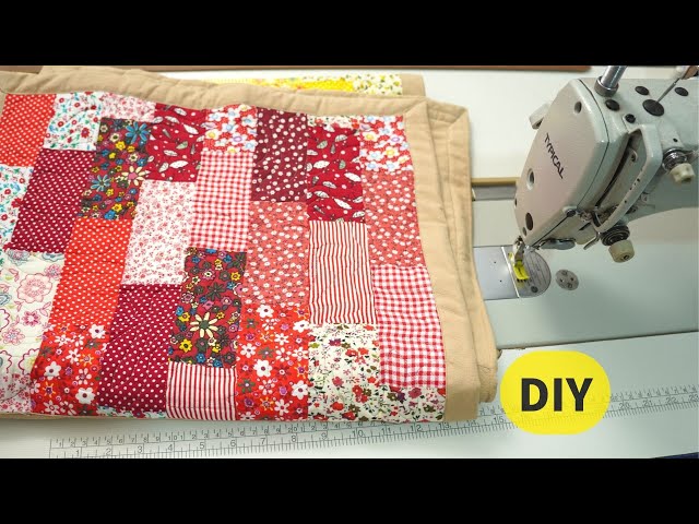 Sewing with scraps: How to make a patchwork carpet 