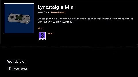 Lynxstalgia Mini On Windows Phone