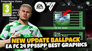 EA FC SPORTS 24 PPSSPP Review New Ballpack Best Graphics HD Commentary Peter Drury