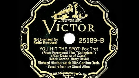 1936 HITS ARCHIVE: You Hit The Spot - Richard Himb...
