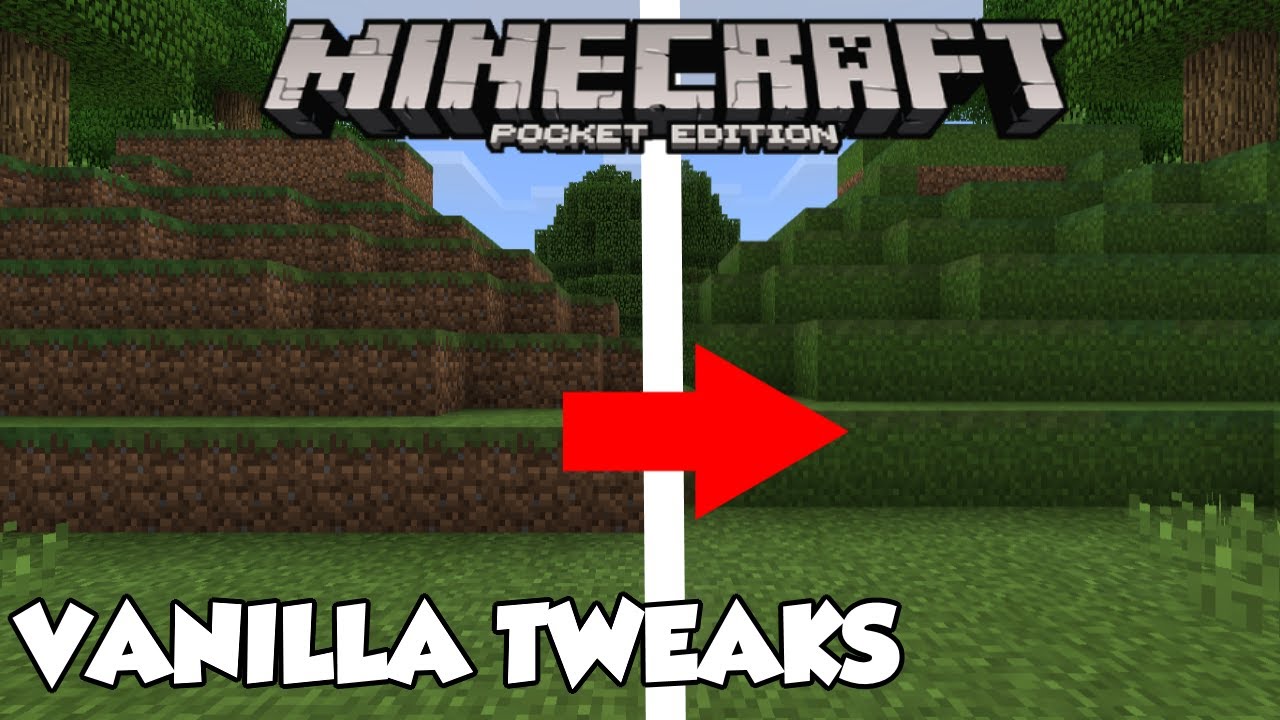 Vanilla Tweaks Texture Pack Minecraft Pe Youtube 
