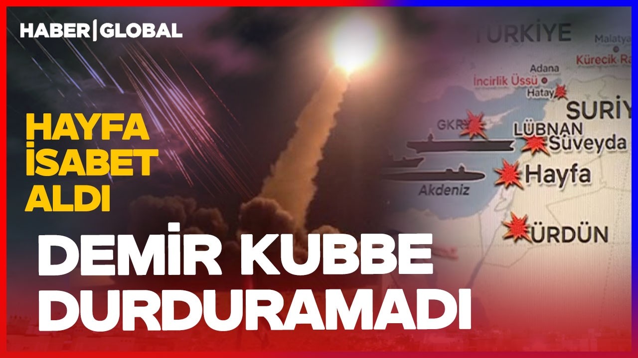 Demir Kubbenin Delindiği An! Hayfa'da Büyük Patlama Meydana Geldi