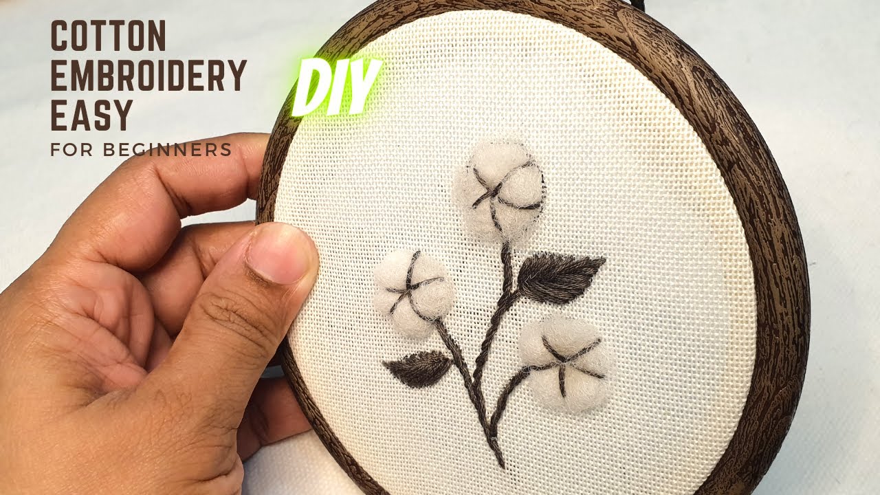 DIY 3D Flower Patterns Hand Embroidery Yarn Kit Embroidered Shed Beginners