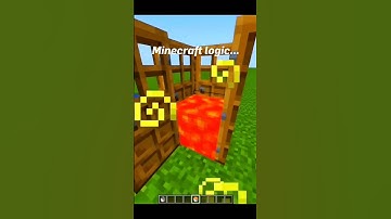 Minecraft lava logic 🤔 #minecraft #shorts