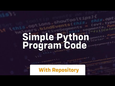 simple python program code