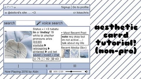 tutorial on this non-pro carrd! - © ikisschris
