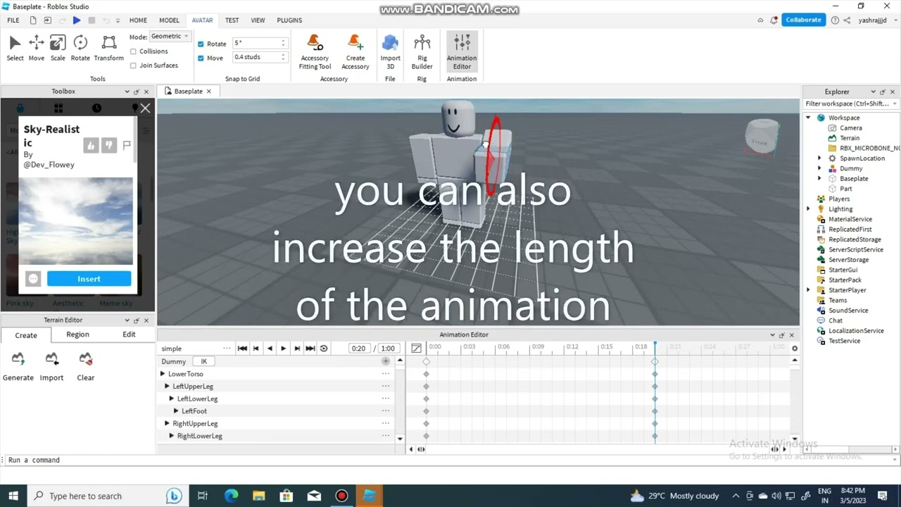 Roblox Studio Animating Tutorial For Beginners How To Create A Simple 