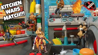 KITCHENS PLAYSET WARS MATCH | Hardcore Championship | WWE Action Figure Match!
