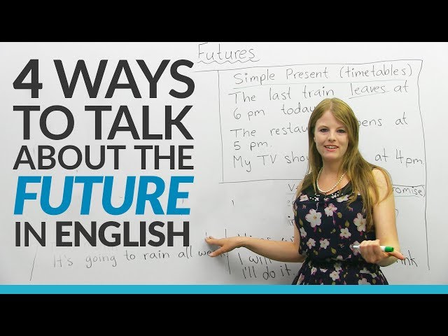 Learn English Tenses: 4 ways to talk about the FUTURE class=