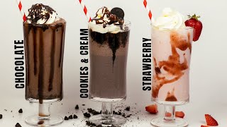 3 Super Easy Milkshakes | Full Recipe