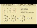 Parametric form solution of augmented matrix in reduced row echelon form