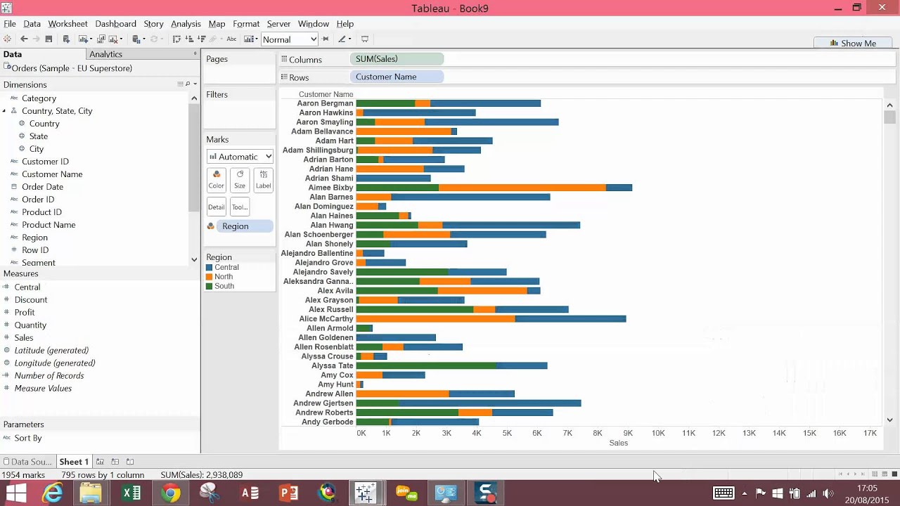 Tableau Stacked Bar Chart Change Order