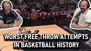 Worst Free Throw Attempts in Basketball History REACTION!! | OFFICE BLOKES REACT!!
