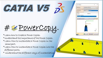 CATIA V5 : Create a Powercopy and Use it into the different parts #catiav5  #viral