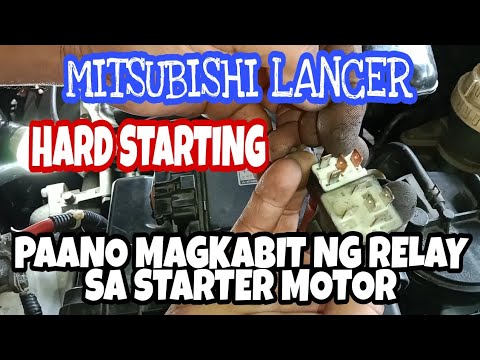 MITSUBISHI LANCER PIZZA PIE, How to install relay in starter motor?