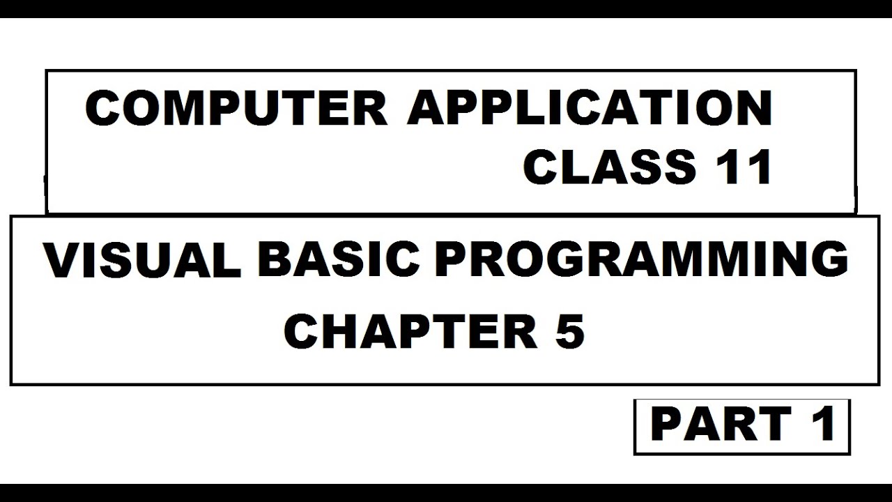 Visual basic Programming | What is Data Type | Class 11 | Computer ...