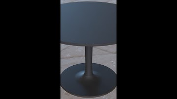 Black Plastic Round Table (SlicedTable N1) in Blender - 3D Modeling Timelapse #blender #3dmodel #art