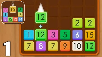 Tile Merge - Block & Puzzle Game - Gameplay Walkthrough Part 1 Levels 1-12 (Android & iOS)