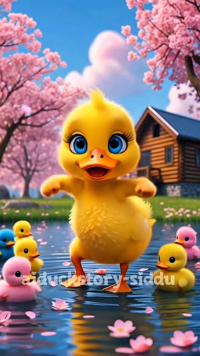cute mother & duckling fuuny Moments in pond💕🎑💦#duck#witchdoctor#funny#funnyvideos#cute#cartoon#pets