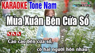 Mùa Xuân Bên Cửa Sổ Karaoke 2022 Tone Nam | Karaoke Nhạc Sống Thanh Ngân