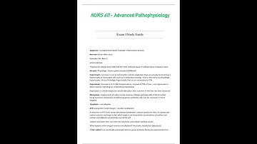 NURS611 NURS 611 EXAM 1 STUDY GUIDE ADVANCED PATHOPHYSIOLOGY QUESTIONS EN ANSWERS 2023 2024 MARYVILL