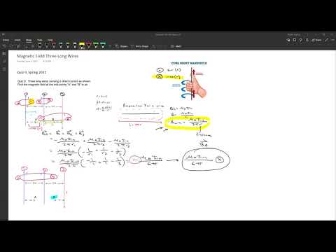 EE140 Student Review: Electromagnetic Waves, Quiz 9 Sp21, Ampere's Law 3 wires