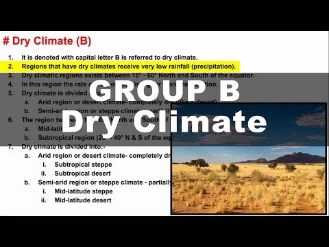 Koppen Scheme - Dry Climate (B) | UPSC IAS Geography