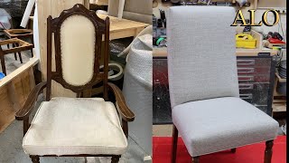 HOW TO REUPHOLSTER A DINING ROOM CHAIR - DIY - ALO  upholstery