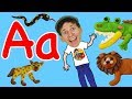 Animal Alphabet Phonics Song For Kids | Wild Animals | Learn English Children