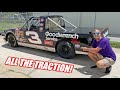 We Put Drag Racing Slicks on Our 900 Horsepower NASCAR Truck!!! (IT HOOKS!)
