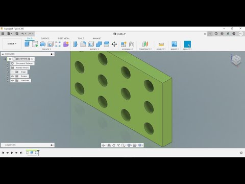 Fusion 360 - Tutorial - Rectangular Pattern