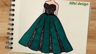 Dress design how to draw a easy beautiful