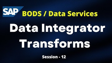 SAP BODS Data Integrator Transforms | Data Integrator Transforms Overview | SAP BO Data Integrator