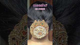 This Meesho Bun Accessory is a Steal 💫 | Traditional Look Upgrade! #shorts #meesho