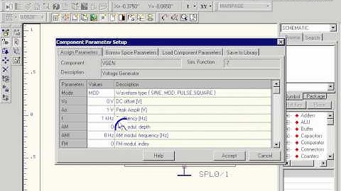 Mixed Mode Simulator parameters assignment