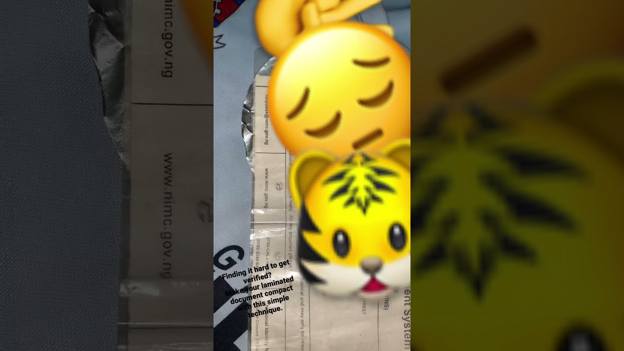 LAMINATE YOUR NIN CARD DOCUMENT AT HOME Made: Video I; (Without A Machine) December 28, 2021.