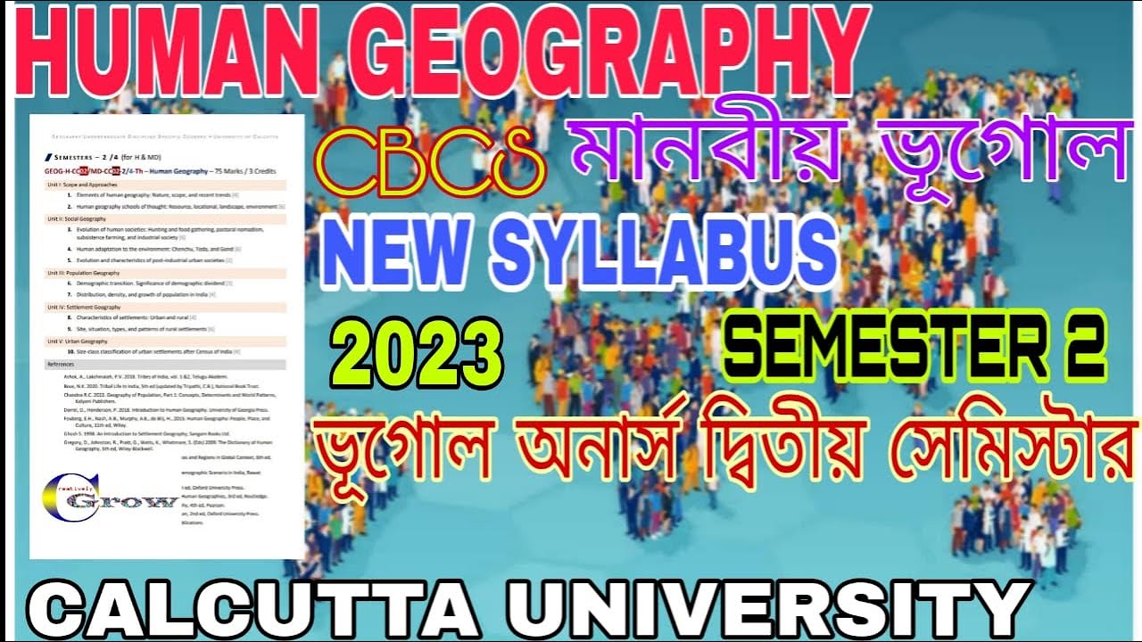 Human Geography// Semester2/4(for Geography Honours & MD)//New